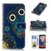 Djurplånbokskinnfodral för iPhone 15 Plus 14 13 Pro 12 11 XS Max XR X 8 7 6 Butterfly Flower Bossed Owl Lion Tiger Flower Flip Cover Credit ID Card slot Holder Pouch