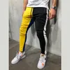 Men039s Pants Mens Patchwork Contrast Color Hip Hop Joggers Male Slim Sportswear Streetwear Pencil Harem Pounsers Slacks8777433