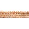 10 Strand Genuine Sunstone Beads Liso Redondo Pêssego Natural Pêssego Pedra Gemstone Solta Espaçador Beads 4mm-14mm para artesanato de jóias Fazendo suprimentos