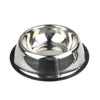 Stainless Steel Pet Dog Cat Feeding Bowl Water Dish Feeder 15cm 18cm 22cm 26cm 30cm Dog Bowls Puppy Cat Food Drink Water Bowl Dish BC BH3127