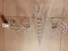 Lampade a forma di lampadario di cristallo di forma del fiore della lampadari del vetro trasparente della mano del vetro trasparente con il lampadario semplice con progettato semplice