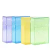 Transparent Powder Colorful Plastic Portable Tobacco Cigarette Cases Holder Storage Box Innovative Design Protective Shell Smoking Tool