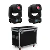 Stage Lights LED Moving Head Light Beam Spot Wash Zoom 2 Enheter med Flight Case Packing