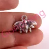 23361 50 PZ Lega Insetti Api Charms Ciondolo Retro Creazione di Gioielli Portachiavi FAI DA TE Ciondolo In Argento Antico Per Orecchini Braccialetto