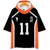 Футболка с капюшоном в стиле аниме Haikyuu, мужская футболка Karasuno High School Hinata Shoyo Kageyama Tobio, забавная футболка с короткими рукавами, костюм для косплея233z