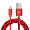 1M 2m 3m tipo c cabos micro USB Data Tecido Cable Carregador para Samsung S6 S7 S8 PLUS MacBook HTC Phone Android