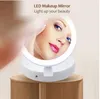 Bärbar LED upplyst sminkspegel Vanity Compact Make Up Pocket Speglar Vanity Kosmetisk Handspegel 10x Förstoringsglas Ny