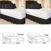 Frete grátis Hotel Elastic Bed Skirt 6 cores Tecido de camurça para King / Queen Size Poeira Ruffle Estilo Pastoral Estilo Fit Colcha