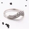 Echt Silber Damen Krone Ring Mode 925 Sterling Silber Verlobungsringe Valentinstag Geschenk für Gils