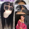 360 spets frontal peruk föregång med babyhår spetsar front peruker mänskligt hår rakt mänskligt hår peruker naturliga hårfäste för svart kvinnor7534720