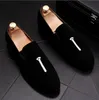 Style Fashion New Suede Leather Embroidery Loafers Mens Casual Printed Moccasins Shoes Man Designer Party Driving Flats