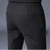 Pantalones para Hombre Pantalones Hombre moda Casual sólido recto Slim Pantalones Pantaloni Uomo cordón ropa de calle larga