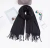 Wholesale- selling European and American autumn winter imitation cashmere pure color scarf men and women lovers monochrome neck shawl wh
