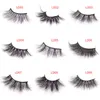 DHL Long Dramatic Mink Lashes 3D Mink Eyelash 5d 25mm Långt tjocka minkfransar Handgjorda False Eyelash Eye Makeup Maquiagem LD Series4625561