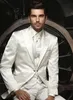 Popüler Bir Düğme Groomsmen Tepe Yaka Damat Smokin Erkek Takım Elbise Düğün / Balo İyi Adam Blazer (Ceket + Pantolon + Yelek + Kravat) 585