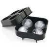 Hoard 4 Cavity Silicone Ice Ball Maker Mold förwhiskey Brickor Premium Round Spheres Cube Tools
