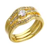 Gold Diamond Ring Band Rings Crystal Rings Rings Mulheres homens Hip Hop Jewelry Gift Will and Sandy