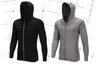 Giacca da uomo Fitness Running Training Manica lunga Gymnasium Zipper Felpa con cappuccio casual Giacca ad asciugatura rapida