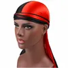 2019 New Fashion Two color Men's Satin Durags Bandana Turban Wigs Men woman Silky Durag Headwear Headband Pirate Hat Hair Accessories