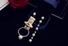 Wholesale- fashion luxury designer long tassel cute bew pearl pendant drop dangle chandelier stud earrings for woman