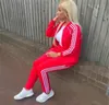 Dames Running Training Oefening Sport Past Hip Pop Casual Lange Mouwen Jas + Broek Legging Outfits Suit Knitwear Ademend kleding