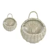 Hand Made Wicker Rattan Flower Basket Nest Flower Pot Planter Hanging Vase Container Garden Wall Decor Storage Container