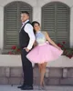 Bonito 2018 Baixo Preço Homecoming Vestidos Curto Halter Decote Brilhante Prata Lantejoulas Boide Rosa Tule Saia Mini Vestidos de Baile para As Meninas