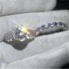 Choucong anello solitario con diamanti da 2 ct in oro bianco riempito in argento 925 fedi di fidanzamento per donna uomo
