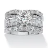 Vecalon 3-in-1 Vintage Lovers anello in argento sterling 925 Diamanti Cz Fedi nuziali per feste per gioielli da donna