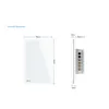 Livolo US-Standard Touch Control Lichtschalter, 3 Gang 2-Wege-Wand Touch-Schalter, AC 110 ~ 250V, weiß / schwarz Kristallglas-Verkleidung