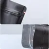 9 Size Black Stand up aluminium foil bag with clear window plastic pouch zipper reclosable Food Storage Packaging Bag LX2688