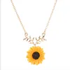 Pearl Sun Necklace örhängen Set Women Temperament Fashion Sun Set1788245