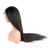 Silk Top Spets Front Human Hair Wigs Peruvian Virgin Hair Front Lace Wigs raka full spetsar Hårhår peruker för svarta kvinnor6687889