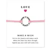 Amor pulseras de DANZA con Tarjeta de Regalo Niñas Encanto Redondo diseñador de la marca deseo infinito Brazalete Para las mujeres Accesorios de Joyería de Lujo