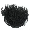 100% brésilien Remy Wrap Around Clip extensions de queue de cheval afro cheveux humains crépus bouclés queue de cheval cordon pour femme noire wang