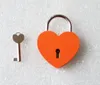 7 Colors Heart Shaped Concentric Lock Metal Mulitcolor Key Padlock Gym Toolkit Package Door Locks Building Supplies SN2756