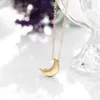 Kvinnor Bohemian Retro Simple Necklace Moon Crescent Style Pendant Necklace Geometric Short ClaVicle Chain Fashion Jewelry