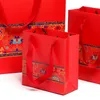 Gedrukt Gift Wrap Papieren Bag met Handvat Bruiloft Favoriet Tassen Chinese Stijl Event Supplies