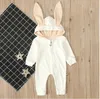 Детские Rompers Rabbit Ears Мальчики Комбинезоны Дети Дизайнер одежды Младенец осени с длинным рукавом Боди Хлопок Onesie Комбинезоны Подняться Одежда C6678