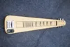 Chitarra elettrica Hawailan personalizzata di fabbrica con 1 pickup bianco, colore del legno, 24 tasti, tastiera in acero, hardware cromato, che offre un servizio personalizzato