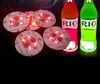 Sous-verre lumineux LED 6cm rond bière boisson lumière bouteille pad bar accessoires amusants coloré LED lumière bouteille autocollants flash tasse autocollants cadeau de fête SN446