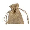 7x9 cm Natural Hessian Serapilheira Juta Presentes Sacos De Favores Do Casamento Do Partido Sack Multi Cor Jóias Sacos de Embalagem Sacos de Cordão