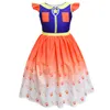 2020 Summer Kids Dog Print Dress Little Fly Sleeve Cartoon Thin Baby Girls A-Line Dresses Boutique Children Performance Clothing M1128