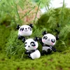 8 teile/los Garten Dekoration Niedliche Panda Figur Miniatur Tier Statue Mini Fee Garten Ornament Harz DIY Handwerk3009794