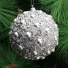 Decorazione per feste Palline di Natale con strass e glitter 8CM 1PC Albero da appendere Ornamento Palla in schiuma 0927#301