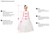 Bola-de-rosa Vestido Flower Girl Dresses para o casamento Alças rendas frisado Meninas Pageant Vestido Primeira Comunhão vestidos de festa FG1310 Wear