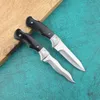 Coltello tattico da tasca per difesa in corno nero coltello a lama fissa strumento di salvataggio di sopravvivenza coltello da caccia attrezzatura da combattimento per esterni