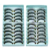 10 Paar Faux Mink Wimpern 3d natürliches Make -up Flauschiger wispy falsche Wimpern Erweiterung handgefertigte Augenwimpern Vollstreifen Wimpern