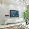 Pembe, Bej Krem Beyaz Victoria Klasik Avrupa Çiçek Şam Duvar Kağıdı 3D Stereo Vinil Duvar Kağıdı Rulo Ev Dekor Oturma Odası T200703