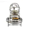 2019 Najnowszy Mężczyzna Chastity Urządzenie Ze Stali Nierdzewnej Cock Cage Metal Chastity Belt Penis Ring Cock Lock Bondage Products dla mężczyzn G7-1-258C